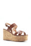 Monsa 5Fx Brown Women's Wedge Heel Sandals - 2