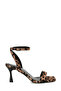 25S-006 5Fx Leopard Women's Heeled Sandals