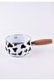 Mötilda Enameled Sauce Pan with Wooden Handle 16cm 1.3 Liters (Suitable for All Stove Including Induction)