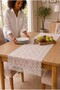 Pink Guipure Runner Stylish Lace Dowry Special Design Runner Stylish Living Room Cover Runner - 3