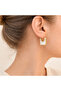 Square Jewelled Steel Earrings - 3