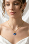Evil Eye Rainbow Handmade Murano Glass Chain Necklace Blue