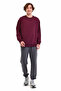 Mb Sn75 C Neck Sw 5Pr Claret Red Men's Sweatshirt - 3