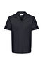 Onskian Reg Seersucker Re Navy Blue Men's Short Sleeve T-Shirt
