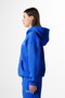 Flaw Embroidered Cobalt Blue Zip Hoodie - 7