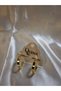 Steel Gold Color Hoop Trend Women's Vintage Patterned Modern Design Y2K Earrings Mother's Day Birthday - 2