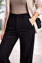 High-Waist Wide-Leg Gabardine Palazzo Pants