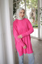 Fuchsia Crew Neck Cold Thread Knitwear Tunic