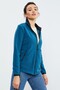 Emerald Stand Collar Zippered Comfortable Form Women's Fleece Sweatshirt - 97173 - 3