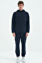 Hektor Navy Blue Hooded Fleece Men's Tracksuit - 85227 - 2