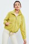 Lemon Half Zipper Hem Gathered Women's Fleece Standard Fit Sweatshirt - 97171 - 4