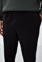 Black Hidden Zip Comfortable Form Jogger Fleece Men's Tracksuit Bottom - 84866 - 5