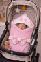4 Layer Muslin Pink Baby Blanket 100% Cotton Natural Organic Sleeping Swaddle Hospital Outlet - 3