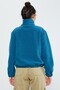 Emerald Half Zipper Hem Gathered Women's Fleece Standard Fit Sweatshirt - 97171 - 7