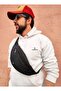 Unisex Black 3-Compartment Shoulder and Waist Bag with Wallet as a Gift - 6