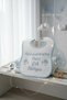 Baby Girl and Boy, My Grandmother Loves Me Very Much, Leak-Proof Baby Bib with Writing, Blue - 5