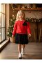Girl's Soft Textured Big Bow Detailed Sparkling Skirt Set - 2
