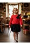 Girl's Soft Textured Big Bow Detailed Sparkling Skirt Set - 3