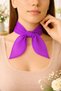 Purple Colored Plain Chiffon Scarf Multi-Purpose Accessory 50X50 - 5