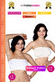 Women's Bandeo Seamless Gathering Basic Knitted Seamless Padless Bandeo Bustier Set of 2