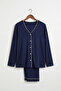 Piped Detail Pajama Set Suitable for Pregnant and Postpartum Women - 5