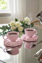 Puffy Series 4-Person Pink Double Coffee Cup Set 120 ml - 2