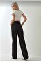 Dessa Black Lycra 90's Super High Loose Leg Loose Denim Palazzo Trousers - 6