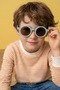 Nordic Unisex Green Round Frame 0-10 Years Old Children Uv400 Sunglasses - 2