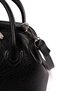 Women's Scarf Detailed Burslu Minimalist Black Handbag and Shoulder Bag - 8