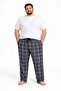 Men's Patterned Plus Size 100% Cotton Single Bottom with Pockets