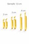 Yellow Steel Paperclip Model Multiple Earring Set - 3-Piece Women's Hoop Earrings