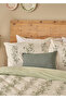 100% Cotton Ranforce Julia Single Duvet Cover Set Green (160X220 cm) - 3