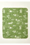 Sausage Dog Cotton Baby Blanket Green (100x120 cm) - 3