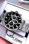 Men's Wristwatch (by. Daniel Klein) 3 Atm Waterproof Silver Color Steel Strap + Bracelet Elg108 - 4