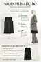 Pleated Black Ecru 2-Piece Women's Modest Shirt Pleated Pleated Tunic Undershirt Sleeveless Sleeveless - 3
