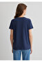 Butterfly Printed Navy Blue T-Shirt Semi Slim Fit / Semi Slim Fit 1613491-70487 - 4