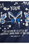 Butterfly Printed Navy Blue T-Shirt Semi Slim Fit / Semi Slim Fit 1613491-70487 - 6