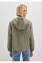 Hooded Khaki Short Jacket Oversize / Wide Cut 1110625-71818 - 4