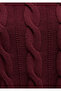Crew Neck Burgundy Sweater Crop / Short Cut 1710477-70415 - 6