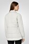 Women Quilted Puffer Jacket, Pale Grey - 4