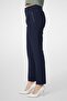 Women Regular Fit Solid Non Stretchable Pants, Navy - 3