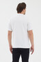 Men's White Color Jacquard Fabric Printed Slim Fit T-Shirt - 2