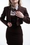 Plaid Shirt Detailed Crop Jacket - Dress Set - 7