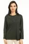 Women's Middle Age and Above New Model Round Collar Lycra Mother Combed Cotton Blouse 30550 - 3