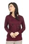 Women's Middle-Aged and Above New Model V-Neck Stone Embroidered Mother Combed Cotton Blouse 30560 - 2