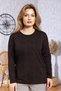 Women's New Model High Quality Round Neck Middle Age Mother Combed Cotton Blouse 6549 - 3