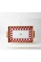 Luxury Bird-Figured Glass Serving Tray with Gold Frame – Special Design Decorative Serving Tray 30*20