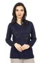 Women's Middle-Aged and Above New Model V-Neck Stone Embroidered Mother Combed Cotton Blouse 30560 - 3
