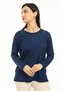 Women's Middle Age and Above New Model Round Collar Lycra Mother Combed Cotton Blouse 30550 - 2