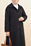 Coat with Buttoned Pockets - Black